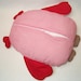 Owl Pillow, Organic Owl TOY Stuffed Animal Softie Unisex Red Beige Brown / Al Heart Owl Pillow - HET -