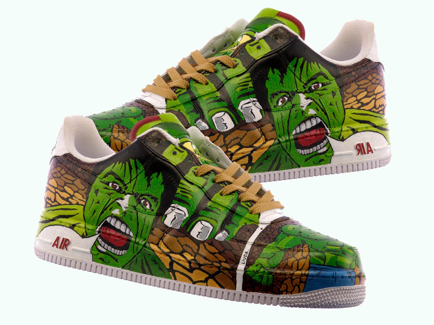 Hulk Hand Painted Shoes - The incredible Hulk Shoes - Comic Shoes