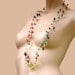 colored button necklace with beads, SENSITIVE POWER