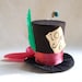 Tiny Top Hat: Mad Hatter - Lolita Cosplay Costume Party Fascinator fast shipping Prop Wedding Small Mini top hat Miniature little
