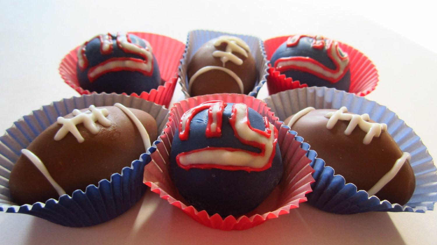 Giants Football Themed Cake balls 1 Dz