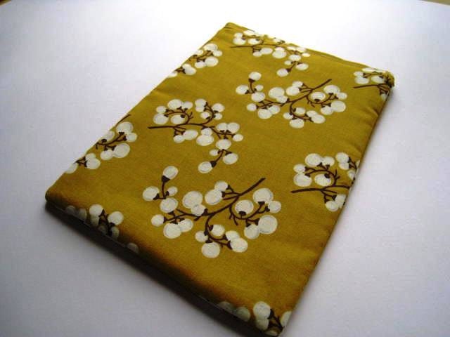 Blooms in Mustard - iPad Mini  Cover / Sleeve / Case Padded and Zipper Closure