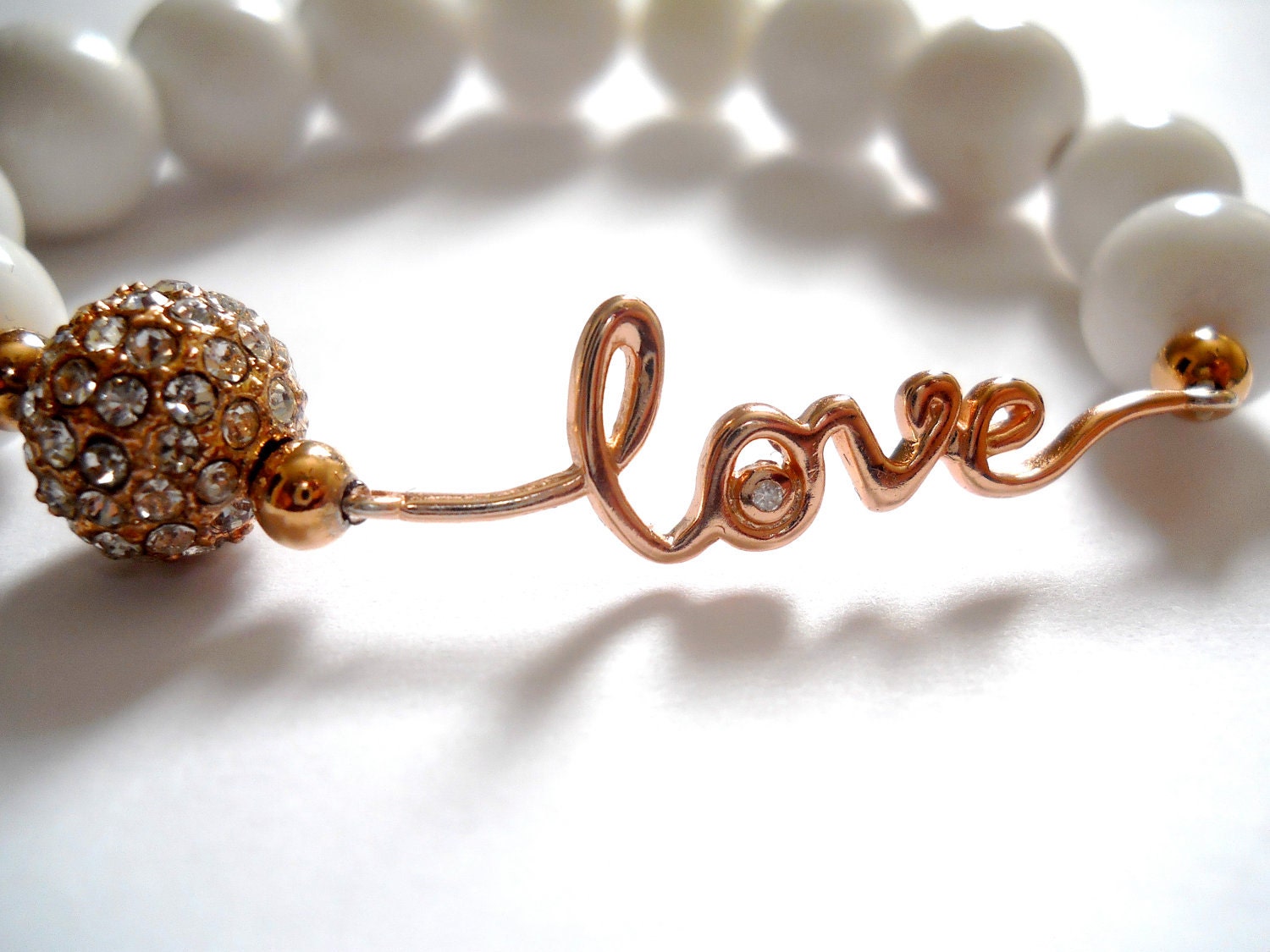 Love bracelet , Gift for her, Bridal, Purity Bracelet, Rose Gold