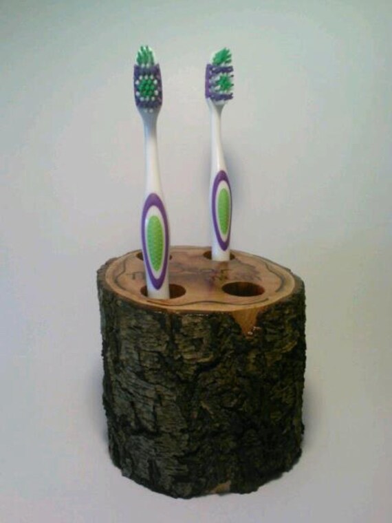 Toothbrush Holder, Rustic, Customized, Personalized