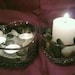 Wedding Centerpiece, Beach Wedding, Rustic Wedding,Glass Candle Holder, Heart Tealight, Rock and Sand,
