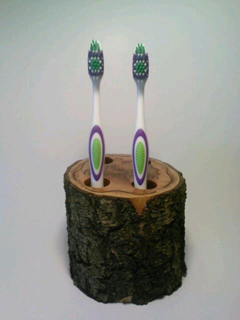 Toothbrush Holder, Rustic, Customized, Personalized
