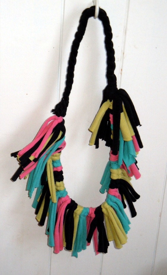 Upcycled T-Shirt Fringe Scarf / Necklace