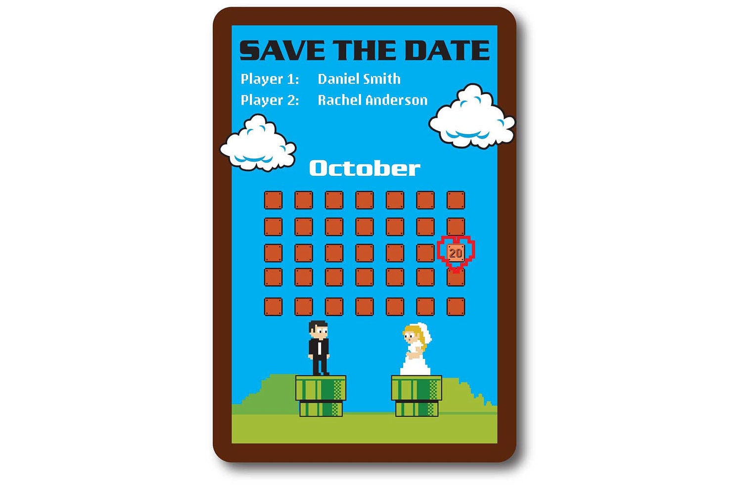 Nintendo Wedding Invitation Design 2