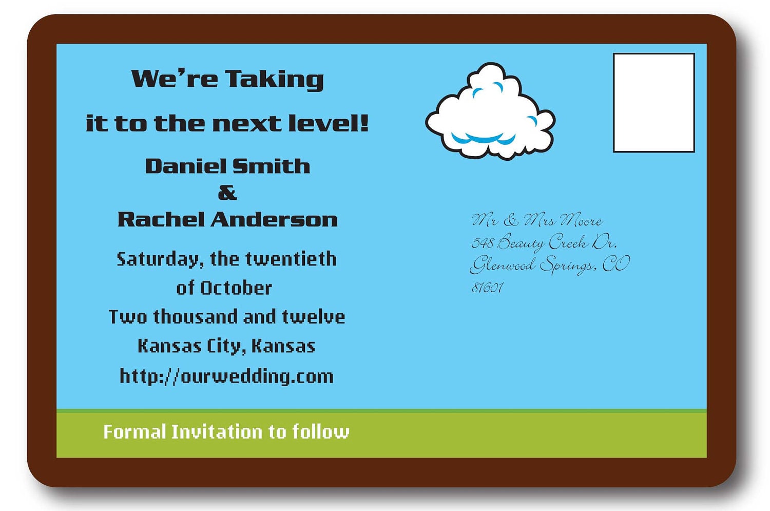 Nintendo Wedding Invitation Design 2