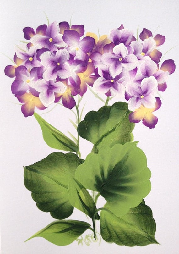 Hydrangea Hand Painted Greeting Card