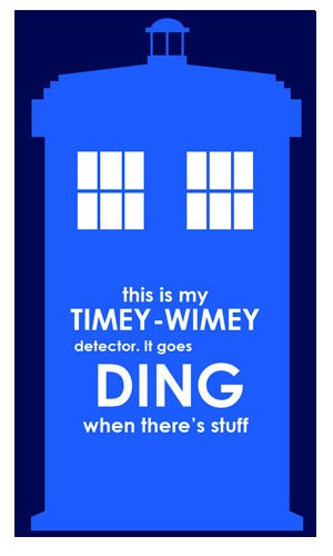 Doctor Who TARDIS 10th Doctor Quote Print 4x6