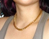 Vintage Gold Tone Hounds Tooth Chain