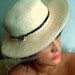 Vintage Cream Felt Durby Womans Brimmed Summer Hat  Designer Vintage Gorgeous M sieu Leon