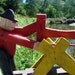 Early 1900's Antique Folk Art Whirligig of Man Sawing Wood