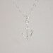Sterling silver anchor necklace - nautical - simple dainty jewelry