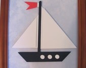 Sail Boat kids room art, nursery art, kids wall art, baby nursery, nautical decor, boat, boys rooms decor,