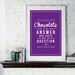 Retro Inspirational Quote Giclee Art Print - Vintage Typography Decor - Customize - Chocolate Answer UK