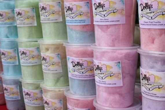 6 Pack of 32oz. Cotton Candy Tubs