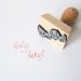 Custom Wedding Calligraphy Stamp - 2" hand written custom wedding rubber stamp personalized with names and date