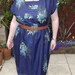 Silken Blue Floral Dress - XL / XXL / Plus Size