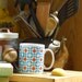 MUG ON SALE: Alfama azulejo tiles inspired  coffee mug in vintage red and blue pattern