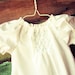 White or Ivory Smocked peasant dress, baby girls or boys, size newborn 0-3 3-6 6-12 months 2t coming home outfit baptismal gown