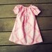 Pink damask Hand Smocked peasant dress size newborn 0-3 3-6 6-12 months 2t coming home outfit