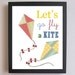 Nursery Art - Children's Quotes - Children's Decor, 8 x 10, Nursery Print, Baby Art, Kids Art, Fly a Kite Quote for Baby