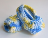 Baby Boy  Sandals Girl Summer Booties Bright Blue Yellow  White  Crochet Children Spring Clothing Infant  3 - 6 Months