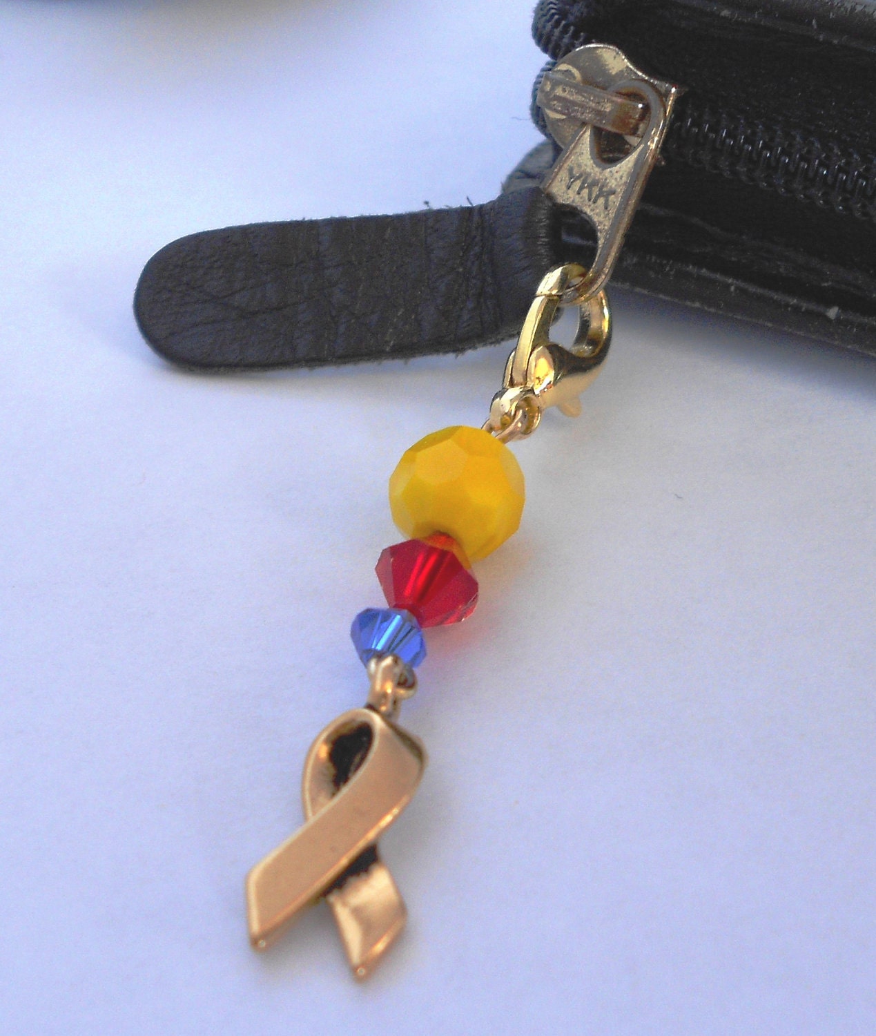 Autism Awareness  Jewelry, Women Beaded Purse Zipper Pull, Accessory