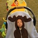 Moose Baby Car Seat Cover... on medium blue