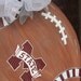 Wooden Mississippi State Football Door Hanger