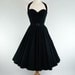 Made To Measure Black Full Circle Dress - Detachable Straps & Belt