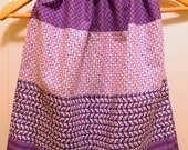 Handmade Pillowcase Dress - Size 4T - Purple and White
