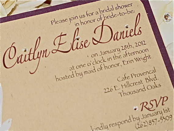 Bridal Shower Invitations "The Dress'