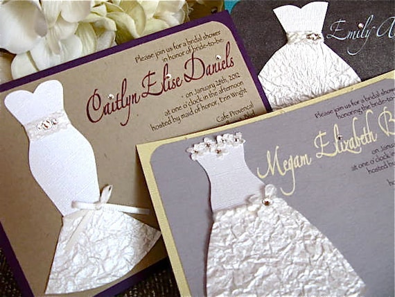Bridal Shower Invitations "The Dress'