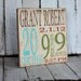 Birth Announcement- distressed home decor, wall art, nursery, playroom, children, painted wood sign