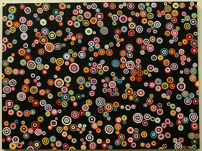 Spots 4 abstract modern geometric painting