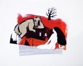 One Cup of Coffee and I'll Go / screenprint