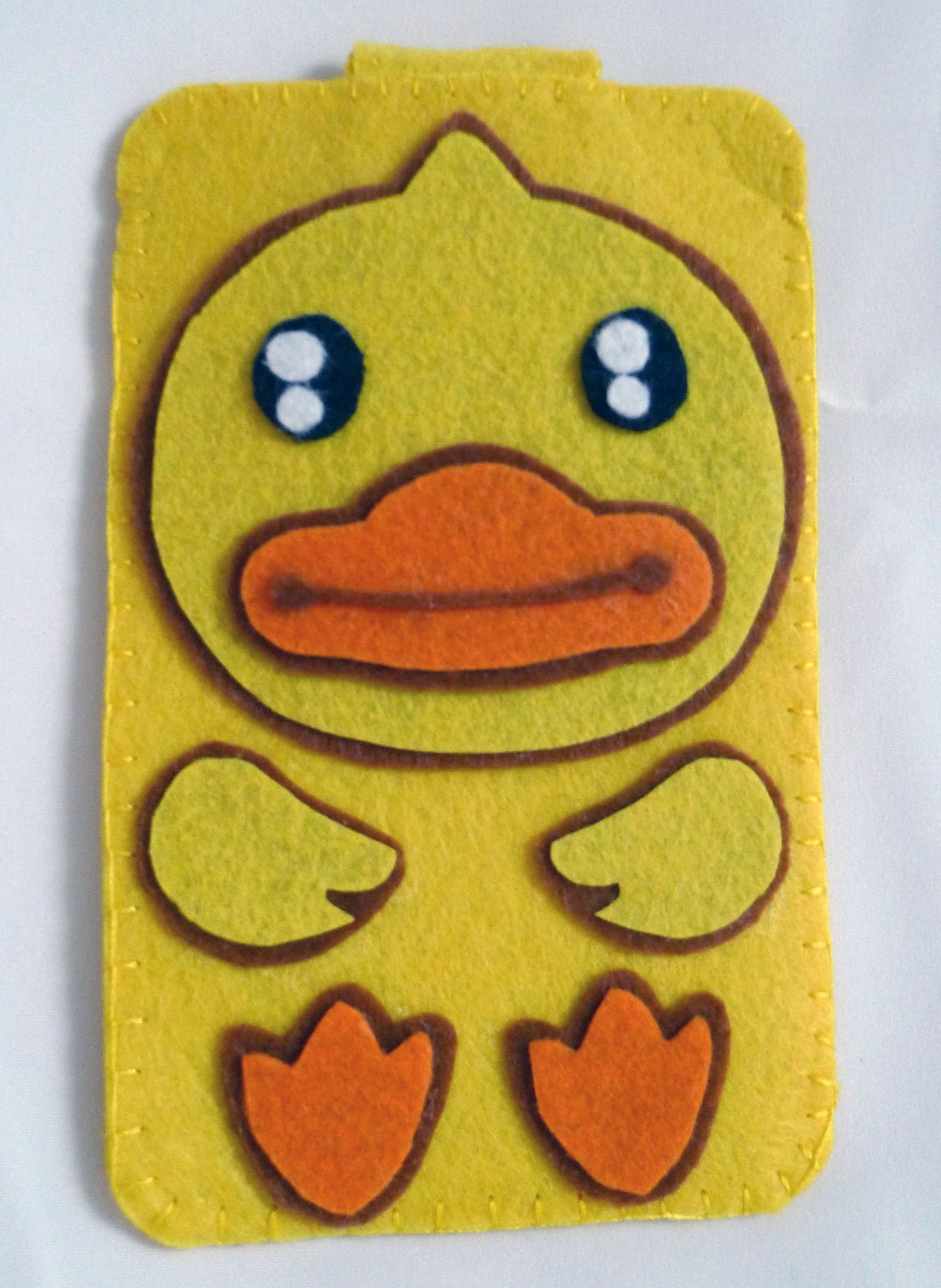Cartoon collection Handmade B Duck iphone, iphone 4S felt cell phone case (FREE SHIPPING)