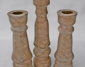 Rustic Wedding Unity Candle Holder Set Handmade Wood Candle Sticks Wedding Ceremony Table Decor Country or Western Style Candle Holders