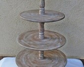 5 Tier Rustic Cupcake Stand Wedding Reception Dessert Buffet Bridal Shower Gift Wooden Cake Stand