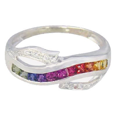 rainbow sapphire ring