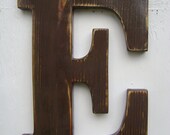 wall sign rustic wooden letters decor 12" tall 3/4" thick wall hanging baby room decor ,cottage decor