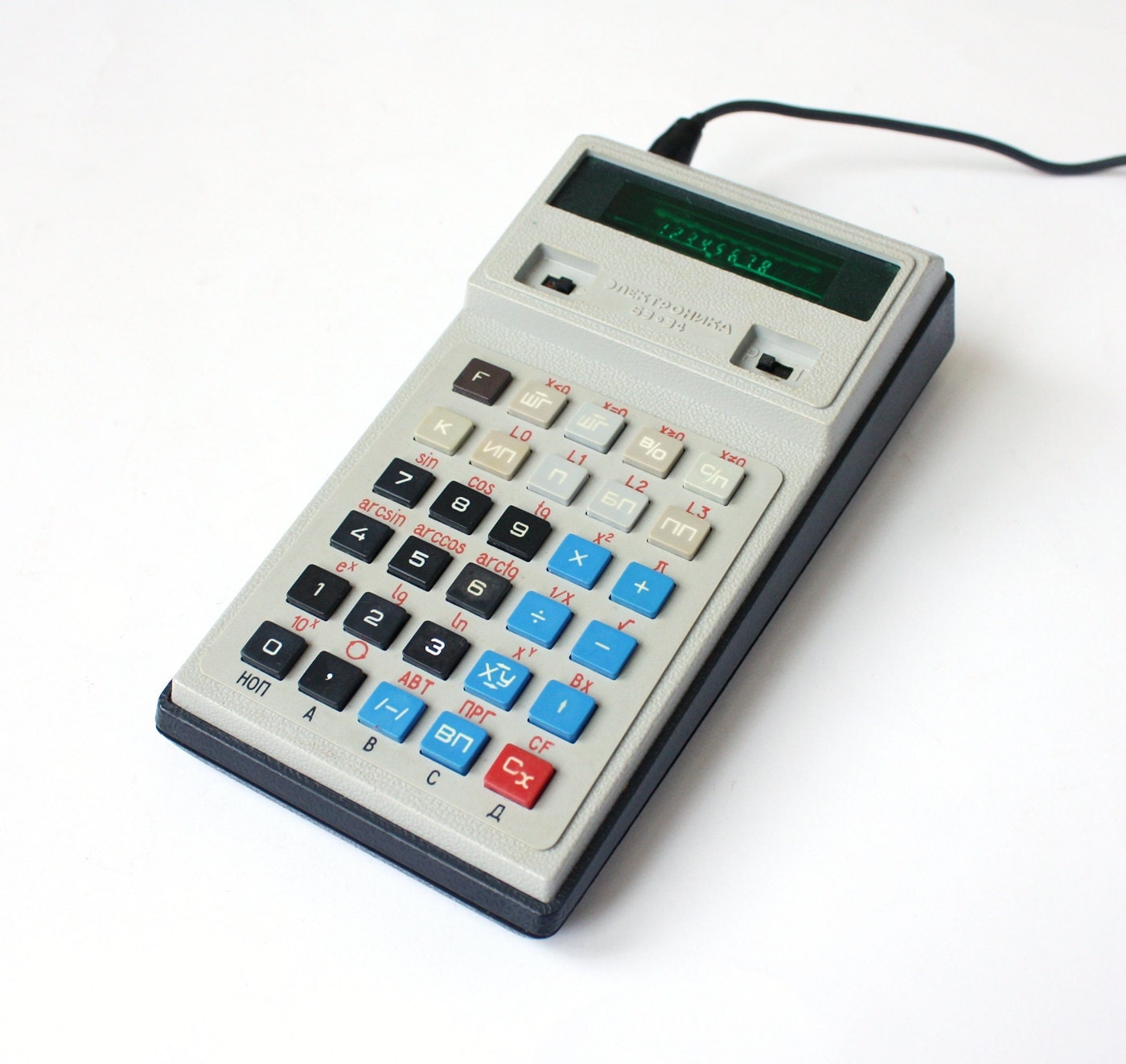Vintage office calculator from Russian Soviet Union era Elektronika 63 34
