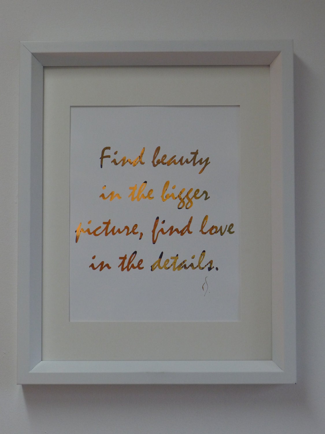 Beauty & Love Quote 24K Gold