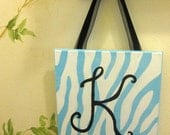 Zebra Print Letter "K" Painting