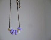 Geometric necklace / Polymer clay necklace / Square necklace / Pastel necklace