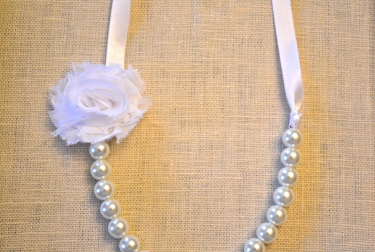 Rose - White Pearl Necklace or BUILD YOUR NECKLACE