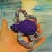 Crocheted bright butterfly baby rattle teether FREE US SHIP, ready to ship